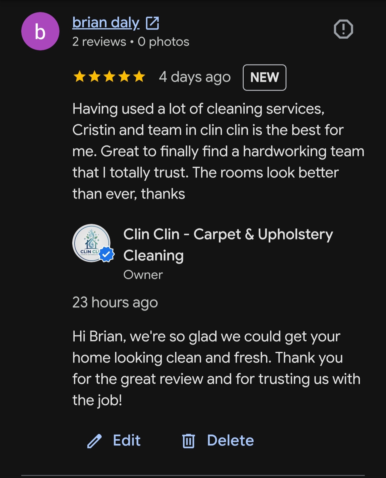 Feedback for mattress cleaning service Dublin